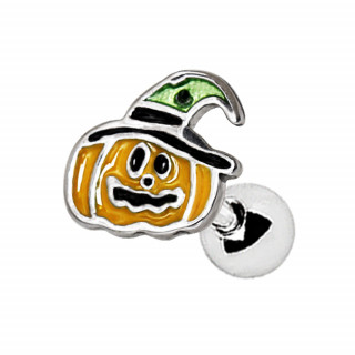 Piercing cartilage  citrouille d'Halloween