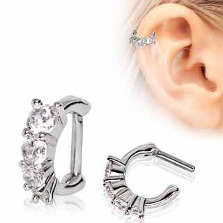 Piercing cartilage clickers  ligne de strass