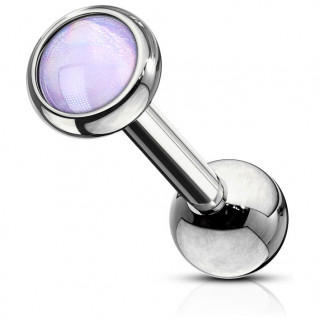 Piercing cartilage à disque serti epoxy - Pourpre (tragus, helix...)