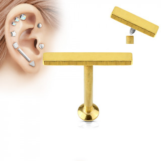 Piercing cartilage grande barre dore