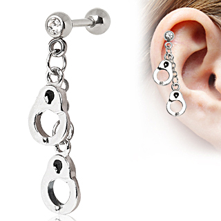 Piercing cartilage hlix  paire de menottes