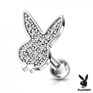 Piercing cartilage lapin Playboy parsem de strass