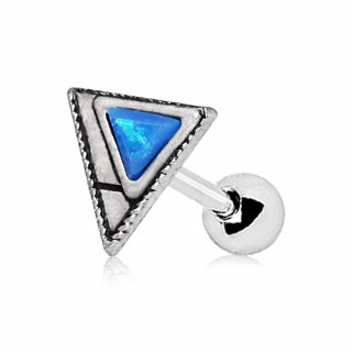 Piercing cartilage à multiples triangles sertie opale