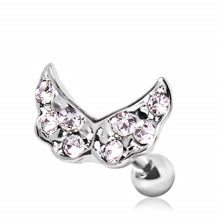 Piercing cartilage papillon / ailes d'ange strass