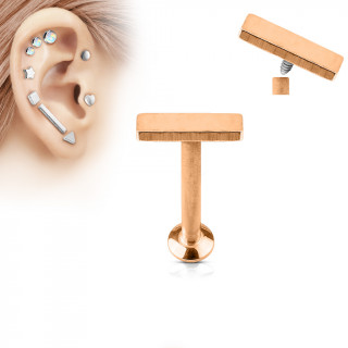 Piercing cartilage petite barre cuivre