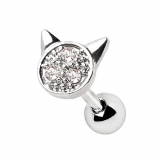 Piercing cartilage serti  oreilles de chat