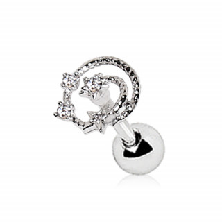 Piercing cartilage à spirale d'étoiles