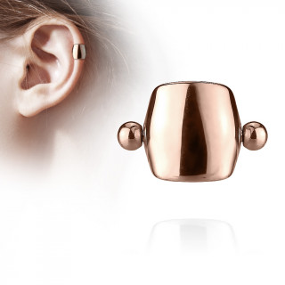 Piercing oreille hélix cartilage extérieur style bouclier - Cuivré