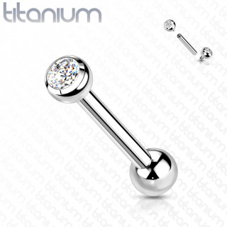 Piercing cartilage Titane G23  Filetage interne et boules strass