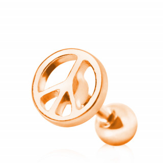 Piercing cartilage tragus hlix cuivr  symbole peace and love