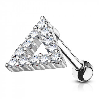 Piercing cartilage  triangle ouvert pav de strass