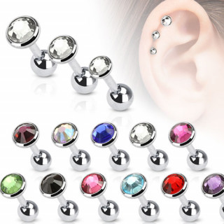 Piercing cartilage  boule et pierre plate