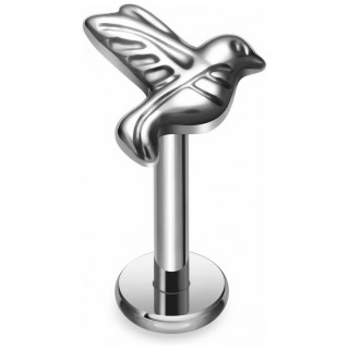 Piercing colombe en Titane  filetage interne (lvre et oreille)