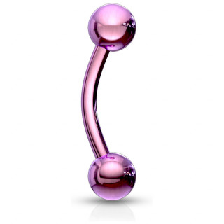 Piercing courbé acier pourpre Titanium (arcade, daith...)