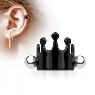 Piercing couronne hlix en acier noir