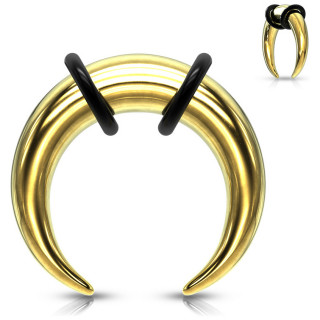 Piercing carteur dor en acier style corne de buffle