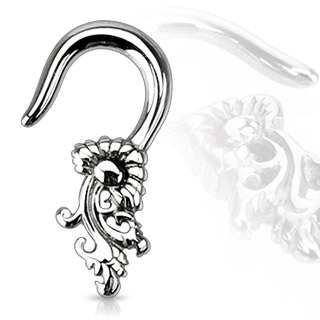 Piercing carteur fleur tribale en acier