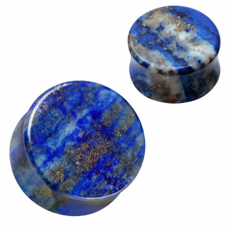 Piercing carteur plug pierre Lapis Lazuli