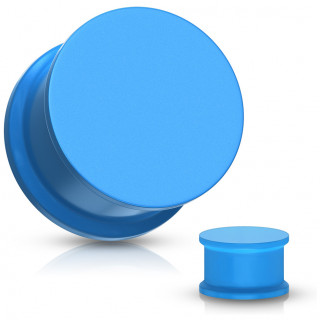 Piercing carteur plug silicone ultra flexible bleu