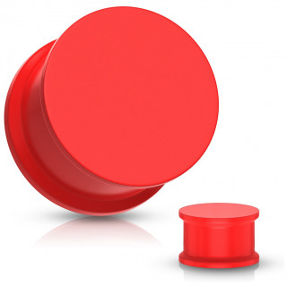 Piercing carteur plug silicone ultra flexible rouge