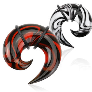 Piercing carteur spirale  tourbillon noir