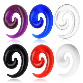 Piercing carteur spirale en acrylique