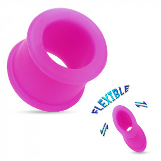 Piercing carteur tunnel silicone ultra flexible pourpre