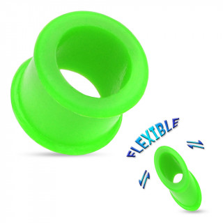 Piercing carteur tunnel silicone ultra flexible vert