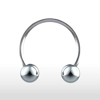 Piercing fer � cheval en titane � boules