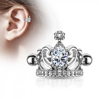 Piercing hélix à couronne de miss