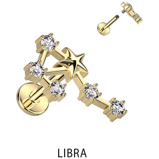 Piercing hlix dor signe astrologique Balance