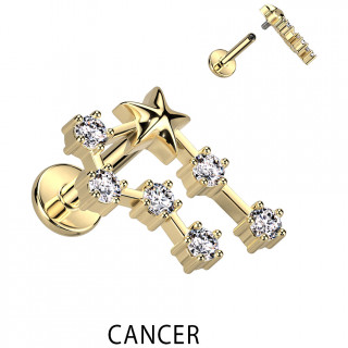 Piercing hlix dor signe astrologique Cancer