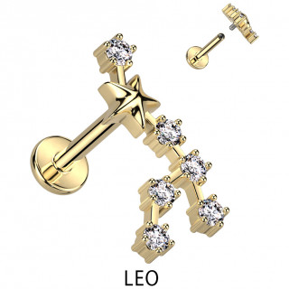 Piercing hlix dor signe astrologique Lion