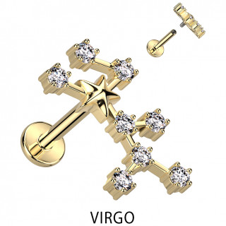 Piercing hlix dor signe astrologique Vierge