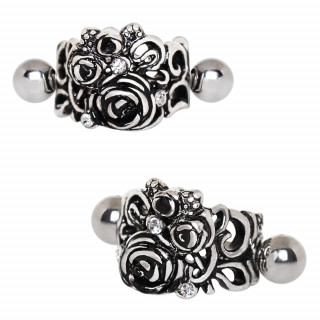 Piercing helix  lit de roses style vintage