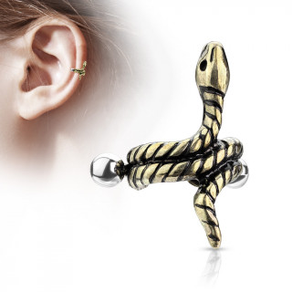 Piercing hlix  serpent enroul dor antique