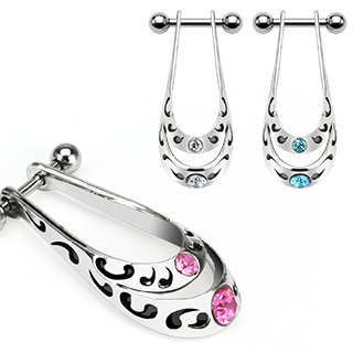 Piercing hélix tribal style bouclier