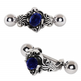 Piercing helix vintage à design vagues