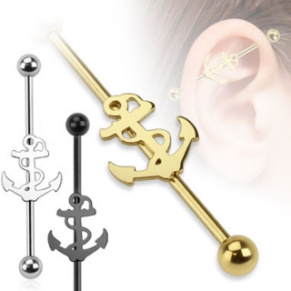 Piercing industriel avec ancre de marine