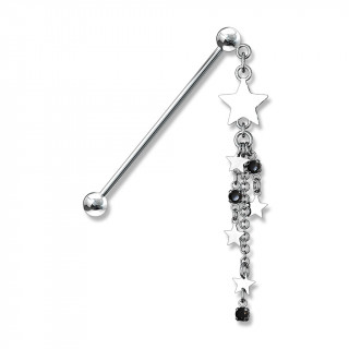 Piercing industriel  cascade d'toiles