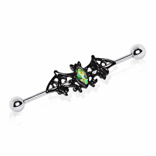 Piercing industriel  chauve-souris noire