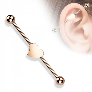 Piercing industriel en acier cuivr  petit coeur