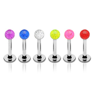 Piercing labret bille  paillettes