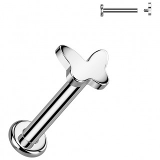 Piercing labret papillon Titane (lvre et oreille)