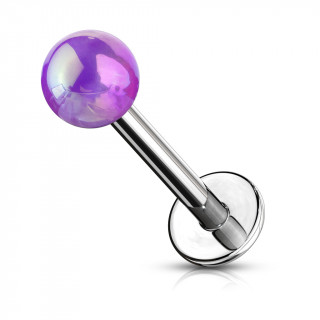 Piercing labret perle teinte métallisée - Pourpre (lèvre, cartilage)