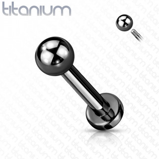 Piercing labret Titane noir  boule (lvre, tragus, helix...)