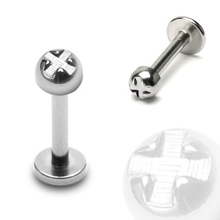Piercing labret vis