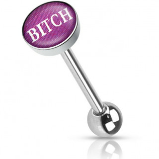 Piercing langue "BITCH"