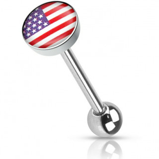 Piercing langue drapeau amricain USA