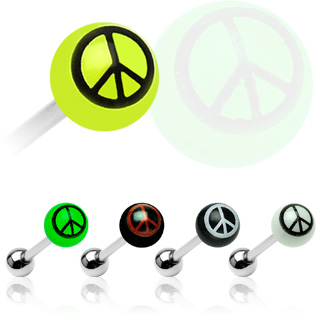 Piercing langue message de paix